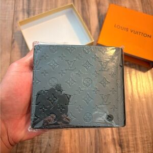 Louis Vuitton Black Embossed Monogram Money Clip